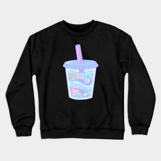 Science Space Planets Drink Crewneck Sweatshirt by Dr.Bear